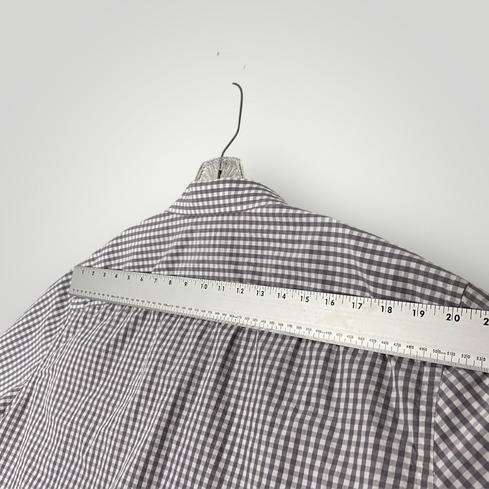 UNTUCKit Mens XXLarge Gray White Gingham Check Dress Long Sleeve Button Up Shirt - Picture 7 of 10